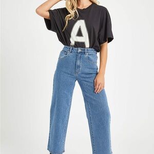 Abrand Aline Crop Jeans in 'G Blue'